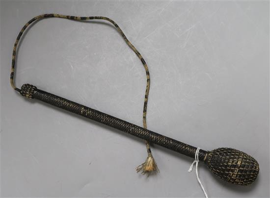 An early 19th century naval cosh or Bosuns Persuader, length 28.5cm